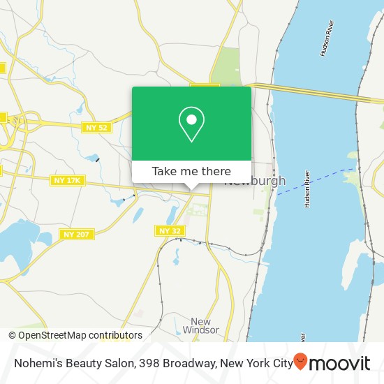 Mapa de Nohemi's Beauty Salon, 398 Broadway