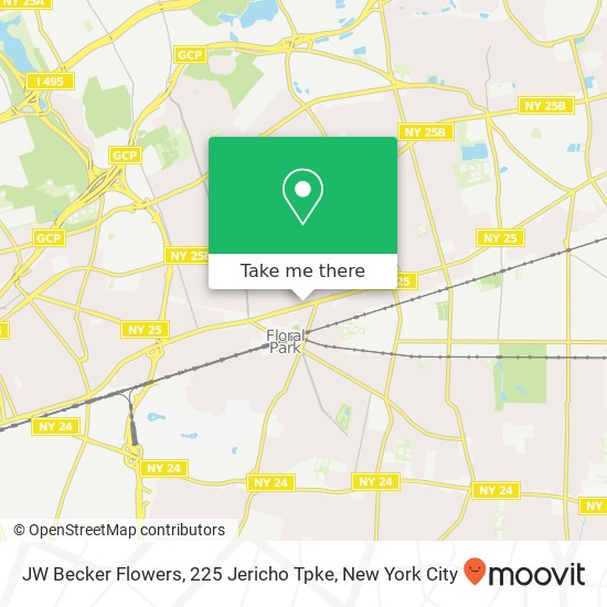 Mapa de JW Becker Flowers, 225 Jericho Tpke