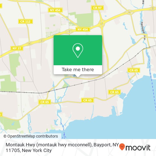 Mapa de Montauk Hwy (montauk hwy mcconnell), Bayport, NY 11705