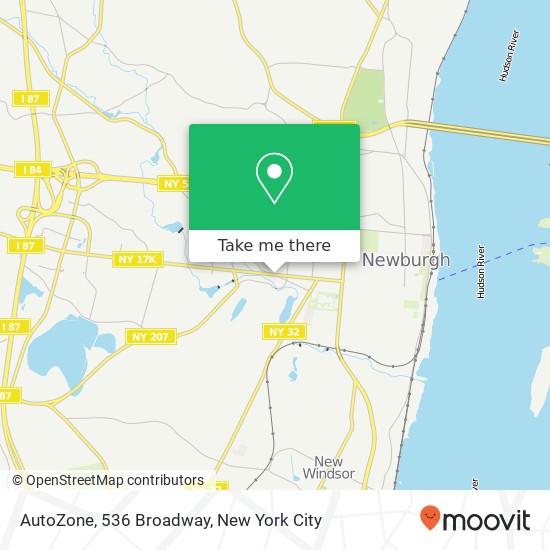 Mapa de AutoZone, 536 Broadway