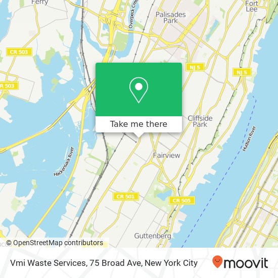 Mapa de Vmi Waste Services, 75 Broad Ave