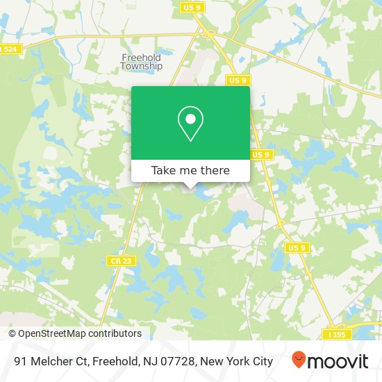 91 Melcher Ct, Freehold, NJ 07728 map