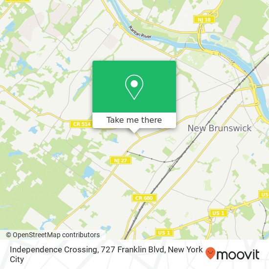 Mapa de Independence Crossing, 727 Franklin Blvd