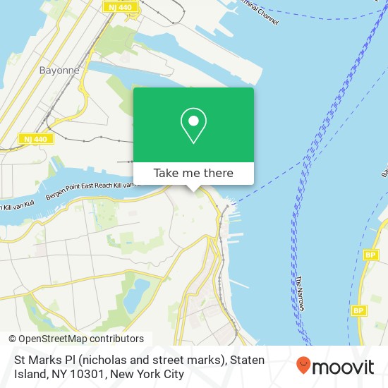 Mapa de St Marks Pl (nicholas and street marks), Staten Island, NY 10301
