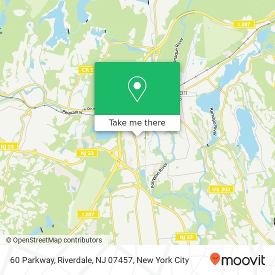 Mapa de 60 Parkway, Riverdale, NJ 07457