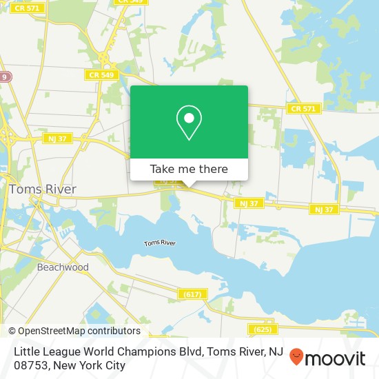 Little League World Champions Blvd, Toms River, NJ 08753 map