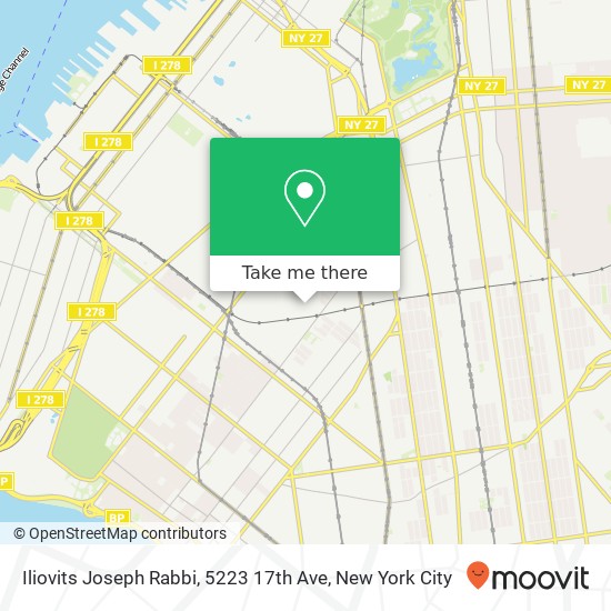 Mapa de Iliovits Joseph Rabbi, 5223 17th Ave