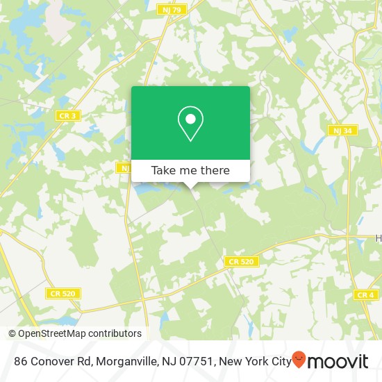 86 Conover Rd, Morganville, NJ 07751 map