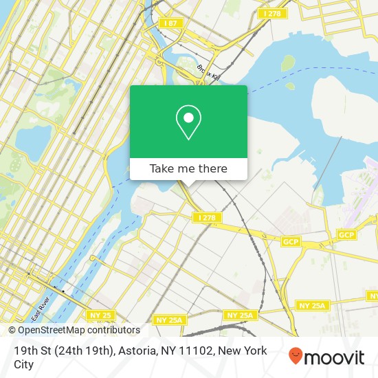 Mapa de 19th St (24th 19th), Astoria, NY 11102
