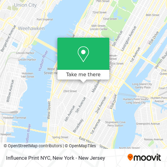 Mapa de Influence Print NYC