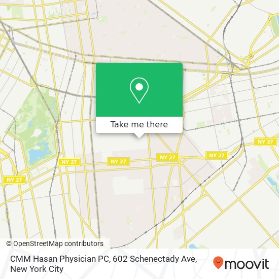 CMM Hasan Physician PC, 602 Schenectady Ave map