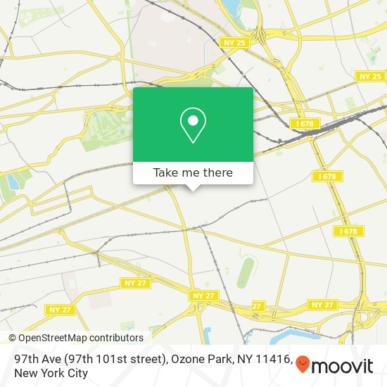 Mapa de 97th Ave (97th 101st street), Ozone Park, NY 11416