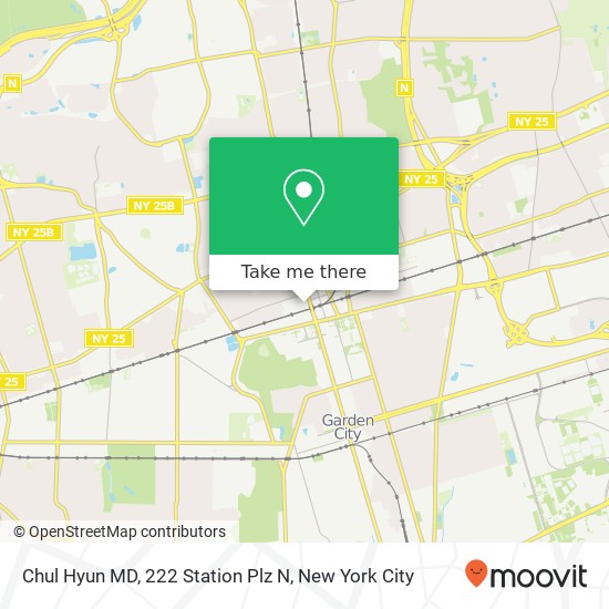 Mapa de Chul Hyun MD, 222 Station Plz N