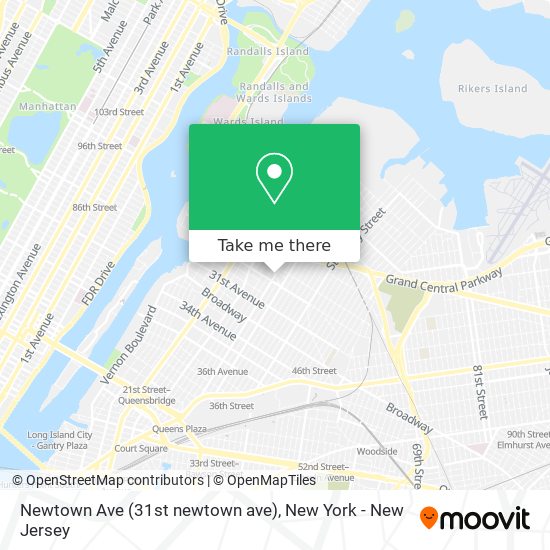 Mapa de Newtown Ave (31st newtown ave)