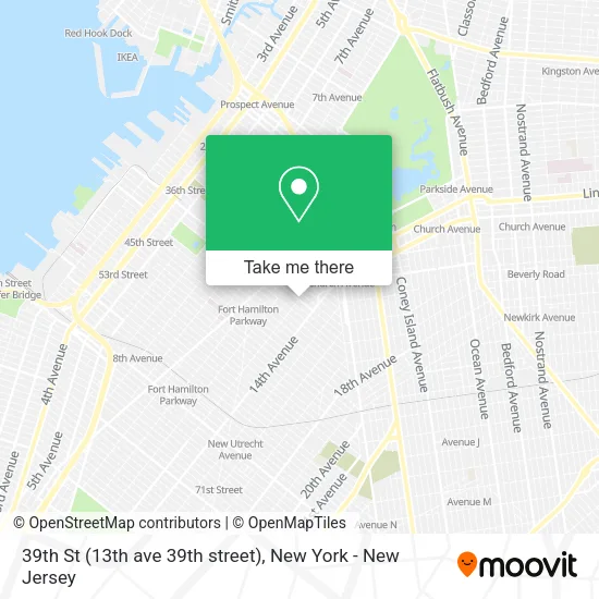 39th St (13th ave 39th street) map