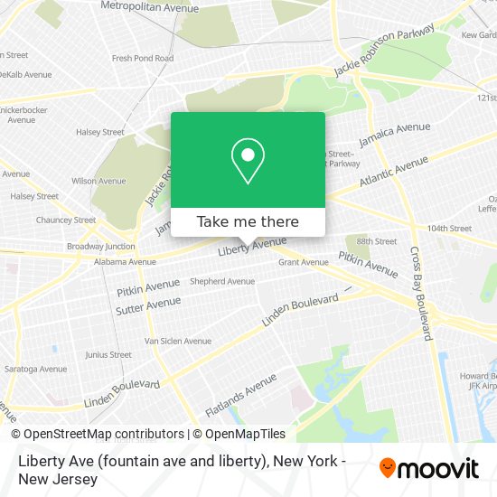 Mapa de Liberty Ave (fountain ave and liberty)