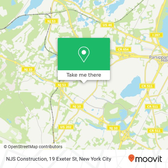 Mapa de NJS Construction, 19 Exeter St