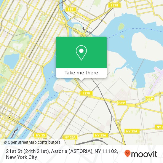 Mapa de 21st St (24th 21st), Astoria (ASTORIA), NY 11102