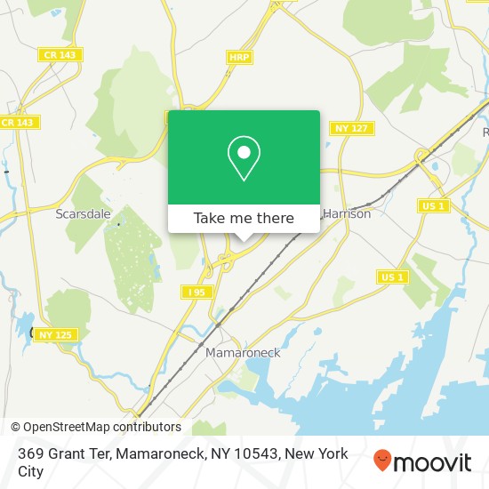Mapa de 369 Grant Ter, Mamaroneck, NY 10543
