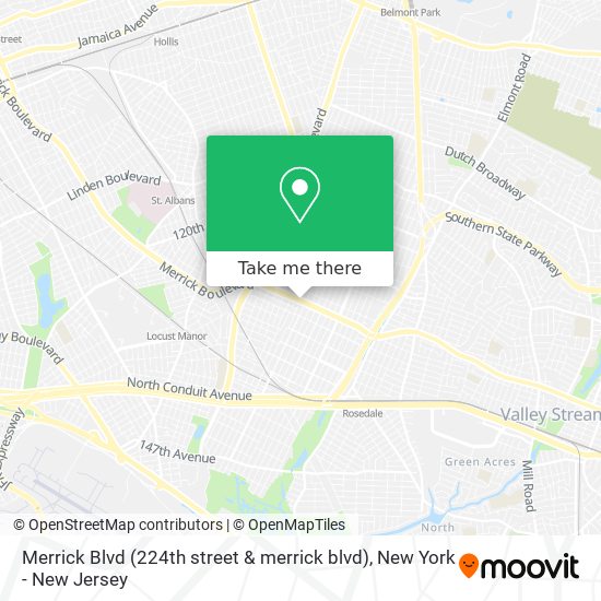 Mapa de Merrick Blvd (224th street & merrick blvd)