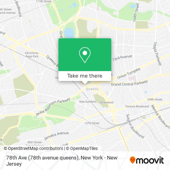 Mapa de 78th Ave (78th avenue queens)