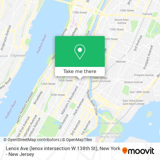 Lenox Ave (lenox intersection W 138th St) map