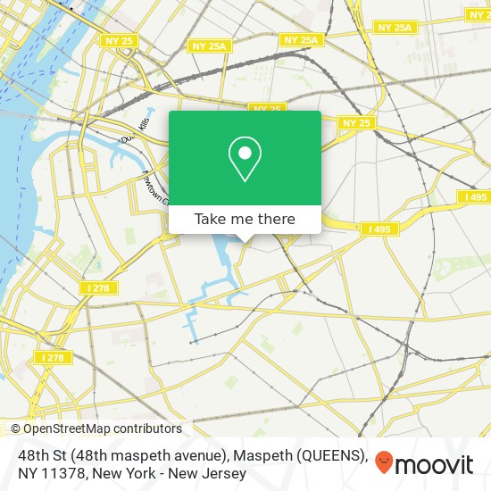 Mapa de 48th St (48th maspeth avenue), Maspeth (QUEENS), NY 11378