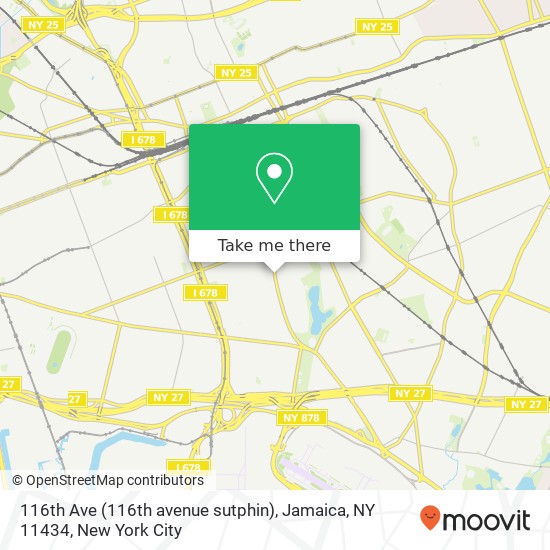 Mapa de 116th Ave (116th avenue sutphin), Jamaica, NY 11434