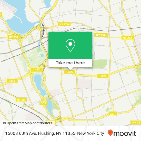 Mapa de 15008 60th Ave, Flushing, NY 11355