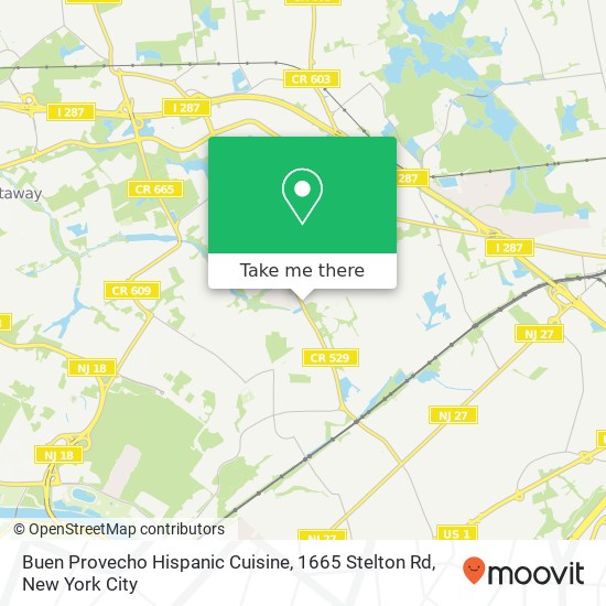 Buen Provecho Hispanic Cuisine, 1665 Stelton Rd map