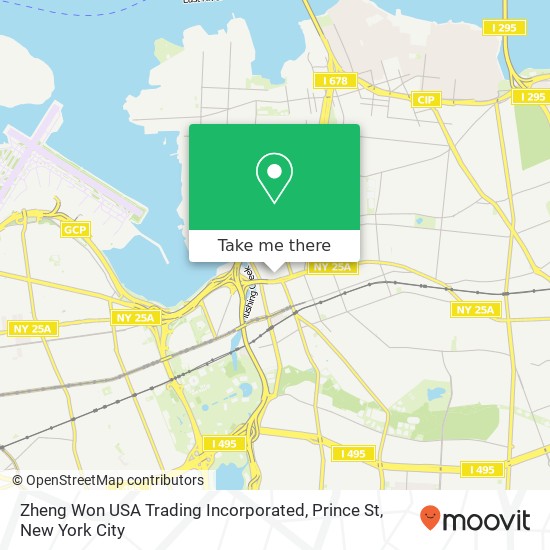 Zheng Won USA Trading Incorporated, Prince St map