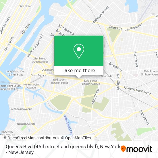 Queens Blvd (45th street and queens blvd) map