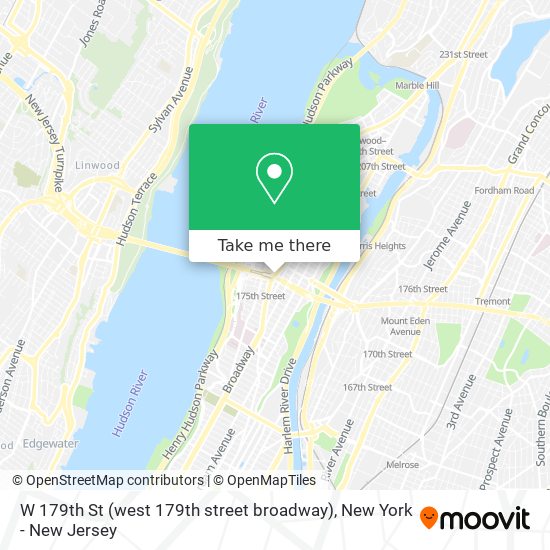 Mapa de W 179th St (west 179th street broadway)