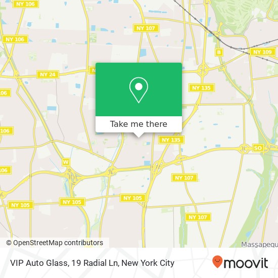 Mapa de VIP Auto Glass, 19 Radial Ln