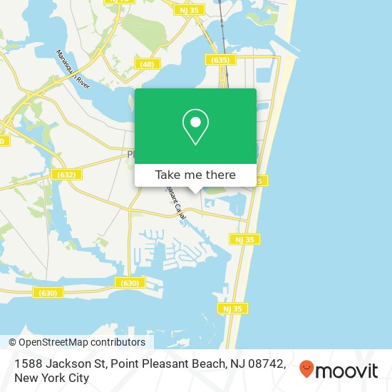 Mapa de 1588 Jackson St, Point Pleasant Beach, NJ 08742