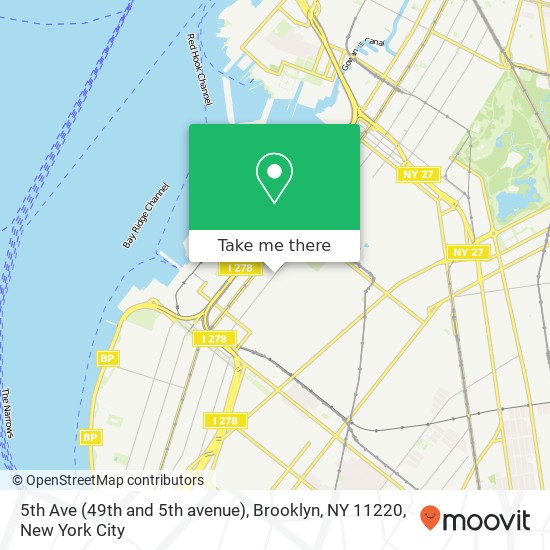 Mapa de 5th Ave (49th and 5th avenue), Brooklyn, NY 11220