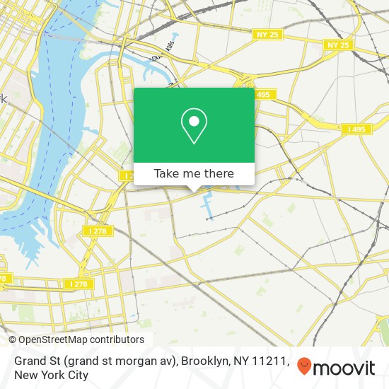 Grand St (grand st morgan av), Brooklyn, NY 11211 map