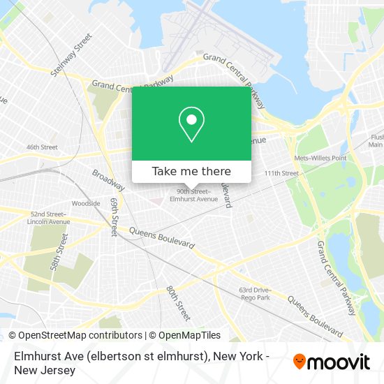 Elmhurst Ave (elbertson st elmhurst) map