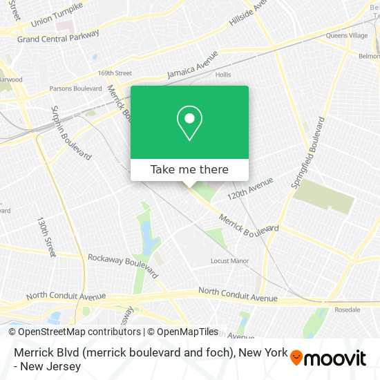 Mapa de Merrick Blvd (merrick boulevard and foch)