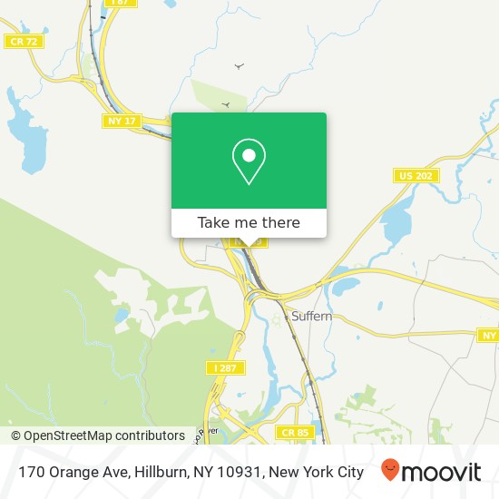 Mapa de 170 Orange Ave, Hillburn, NY 10931