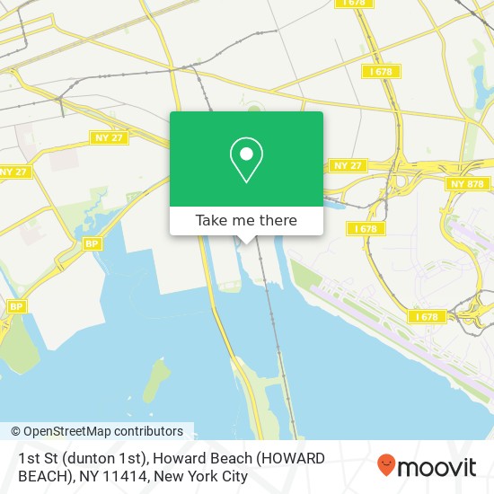 Mapa de 1st St (dunton 1st), Howard Beach (HOWARD BEACH), NY 11414