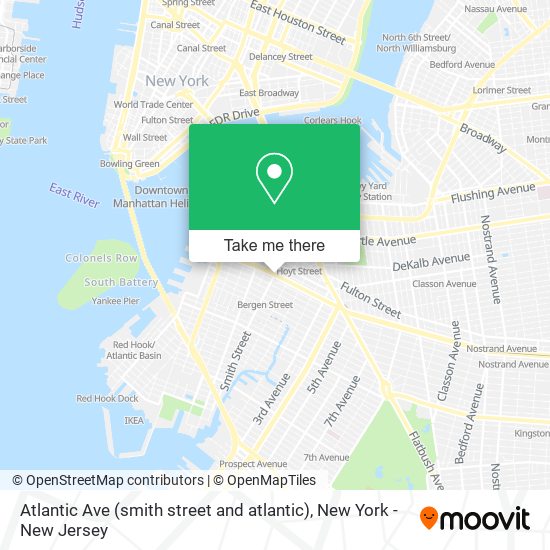 Mapa de Atlantic Ave (smith street and atlantic)