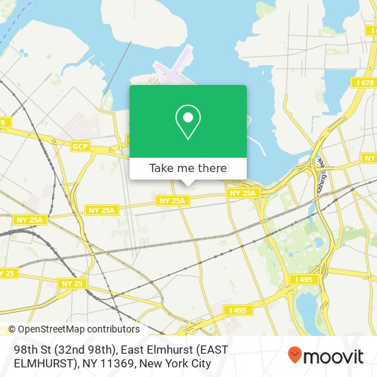 98th St (32nd 98th), East Elmhurst (EAST ELMHURST), NY 11369 map