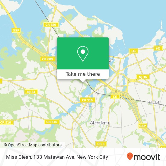 Mapa de Miss Clean, 133 Matawan Ave