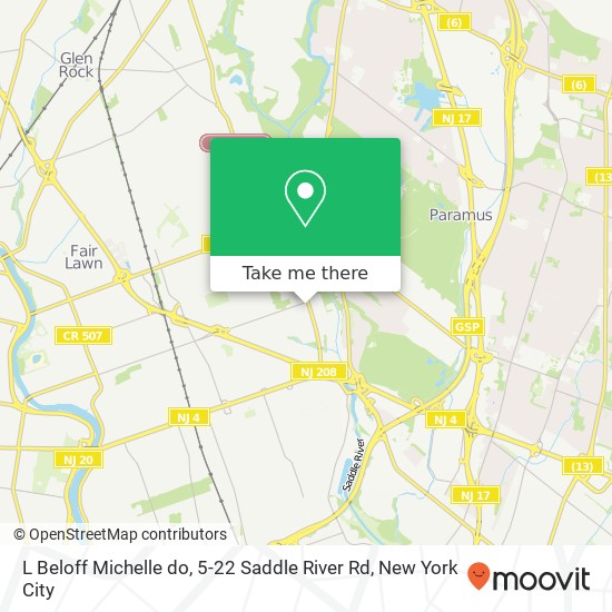 L Beloff Michelle do, 5-22 Saddle River Rd map