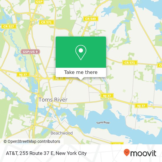 Mapa de AT&T, 255 Route 37 E