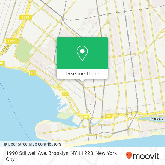 1990 Stillwell Ave, Brooklyn, NY 11223 map