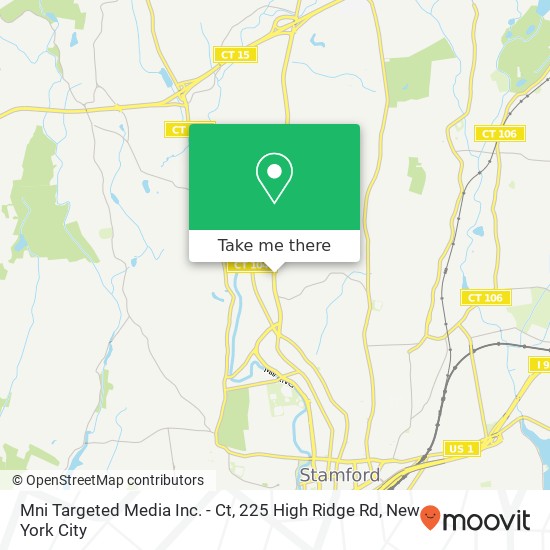 Mapa de Mni Targeted Media Inc. - Ct, 225 High Ridge Rd