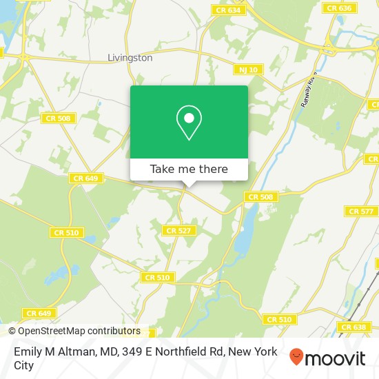 Mapa de Emily M Altman, MD, 349 E Northfield Rd