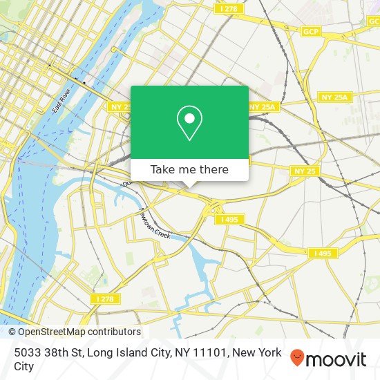 Mapa de 5033 38th St, Long Island City, NY 11101